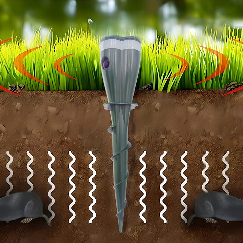 🌸Big Sale 50% OFF🌸 Solar Powered Waterproof Screw Mole Repellent