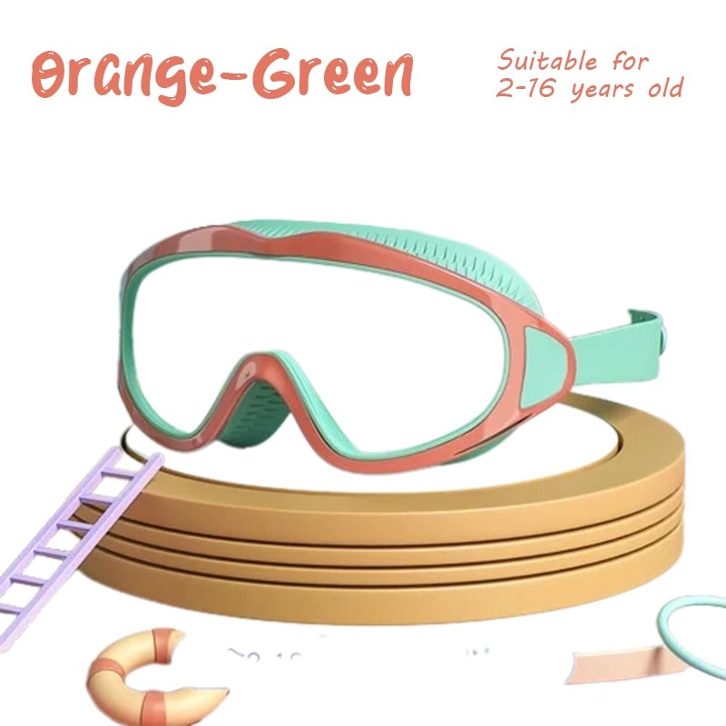 🏊‍♀️Last Day Promotion 49% OFF-🔥HD children's large frame waterproof and anti-fog swimming goggles