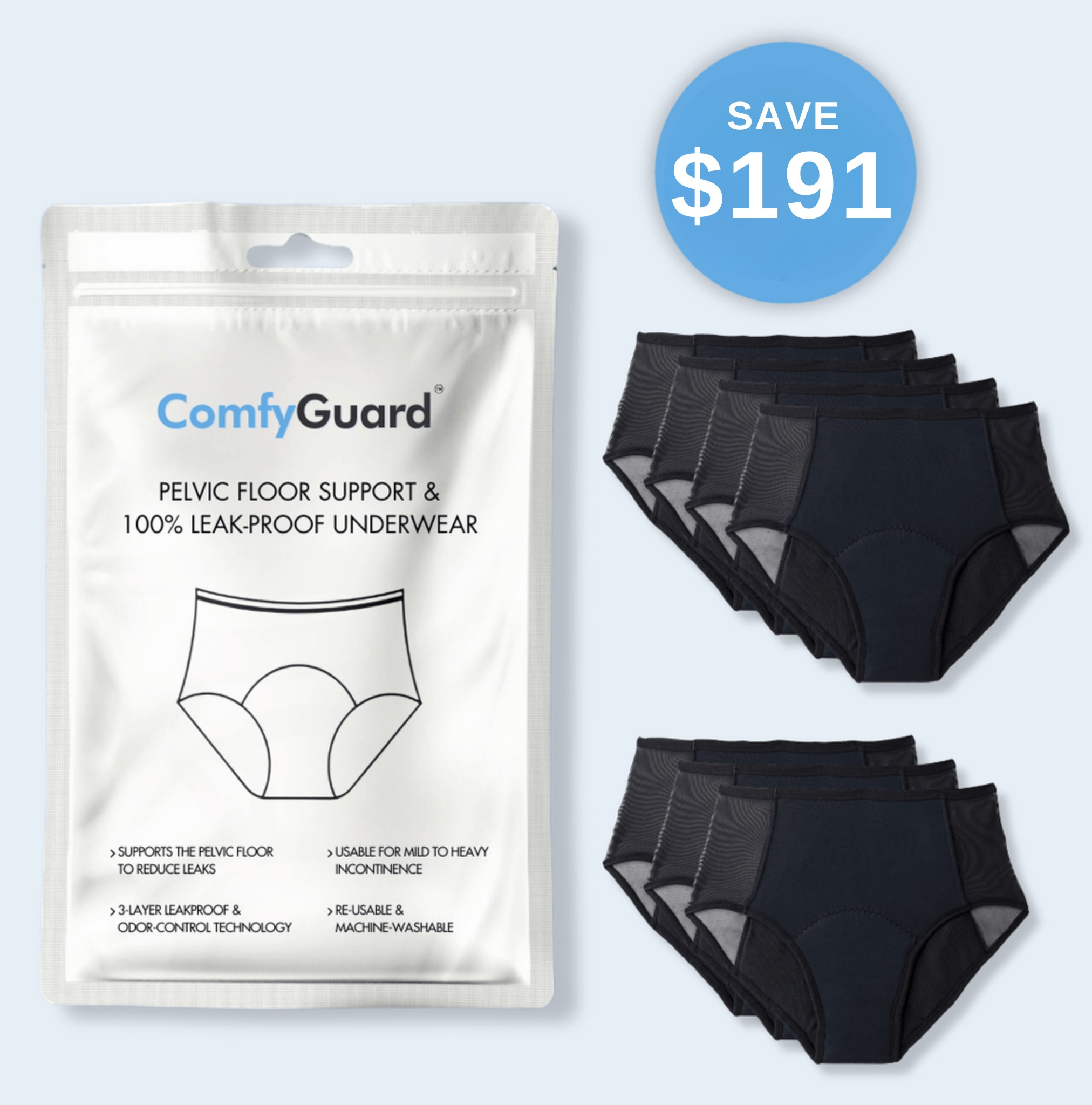 💐2025 Mother’s Day Pre-sale 🔥ComfyGuard™ Pelvic Floor Support & 100% Leak-Proof Underwear