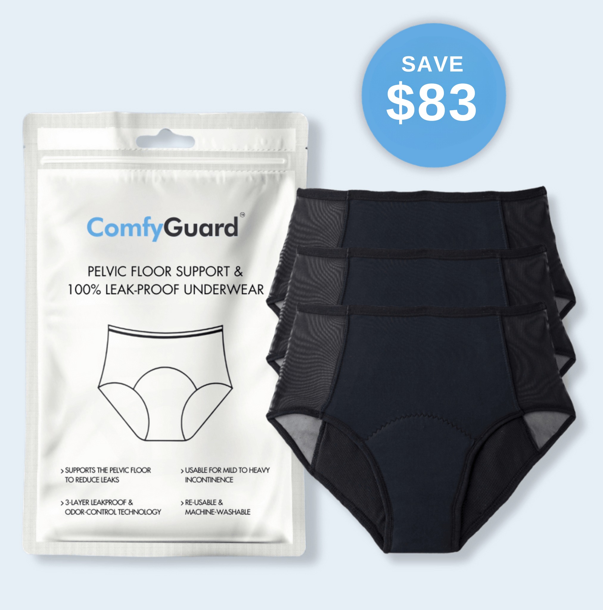 💐2025 Mother’s Day Pre-sale 🔥ComfyGuard™ Pelvic Floor Support & 100% Leak-Proof Underwear