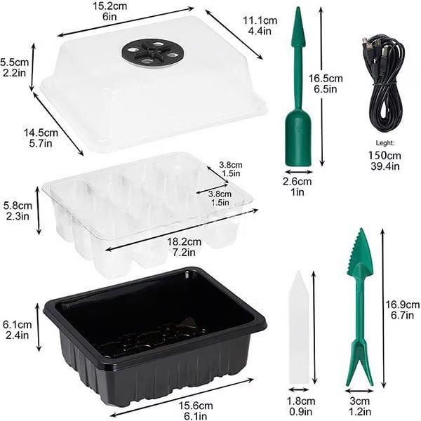 Spring Hot Sale 50% 🌱 Adjustable Humidity Seed Starter Trays with Grow Light