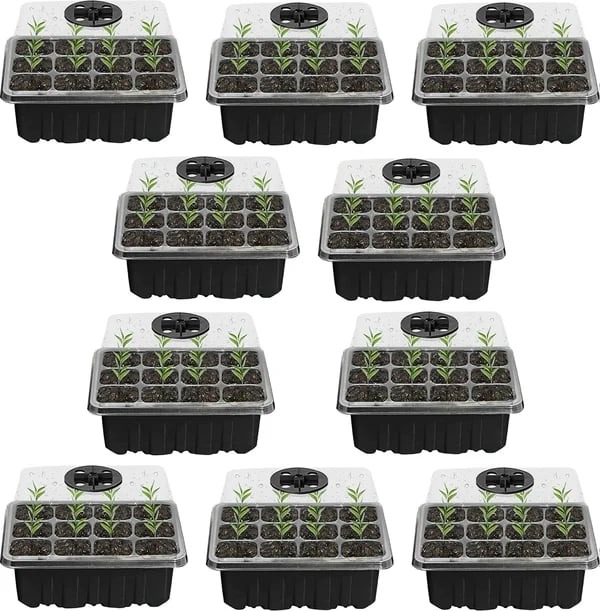 Spring Hot Sale 50% 🌱 Adjustable Humidity Seed Starter Trays with Grow Light