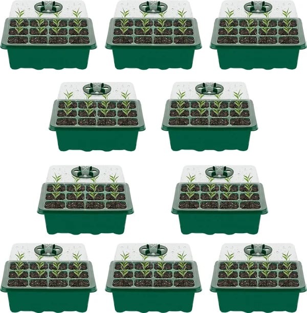Spring Hot Sale 50% 🌱 Adjustable Humidity Seed Starter Trays with Grow Light
