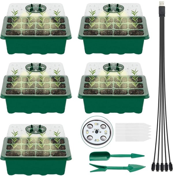 Spring Hot Sale 50% 🌱 Adjustable Humidity Seed Starter Trays with Grow Light
