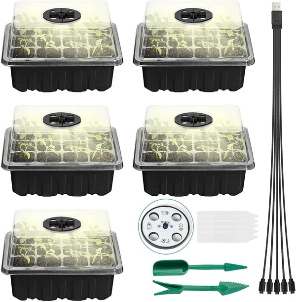 Spring Hot Sale 50% 🌱 Adjustable Humidity Seed Starter Trays with Grow Light