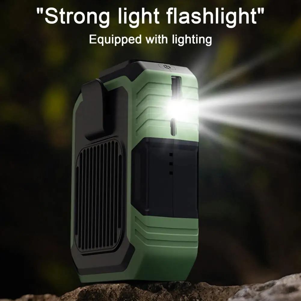Portable Hanging Waist Fan Rechargeable Quiet Wearable Electric Fan 3 Speed