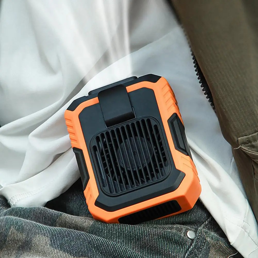 Portable Hanging Waist Fan Rechargeable Quiet Wearable Electric Fan 3 Speed