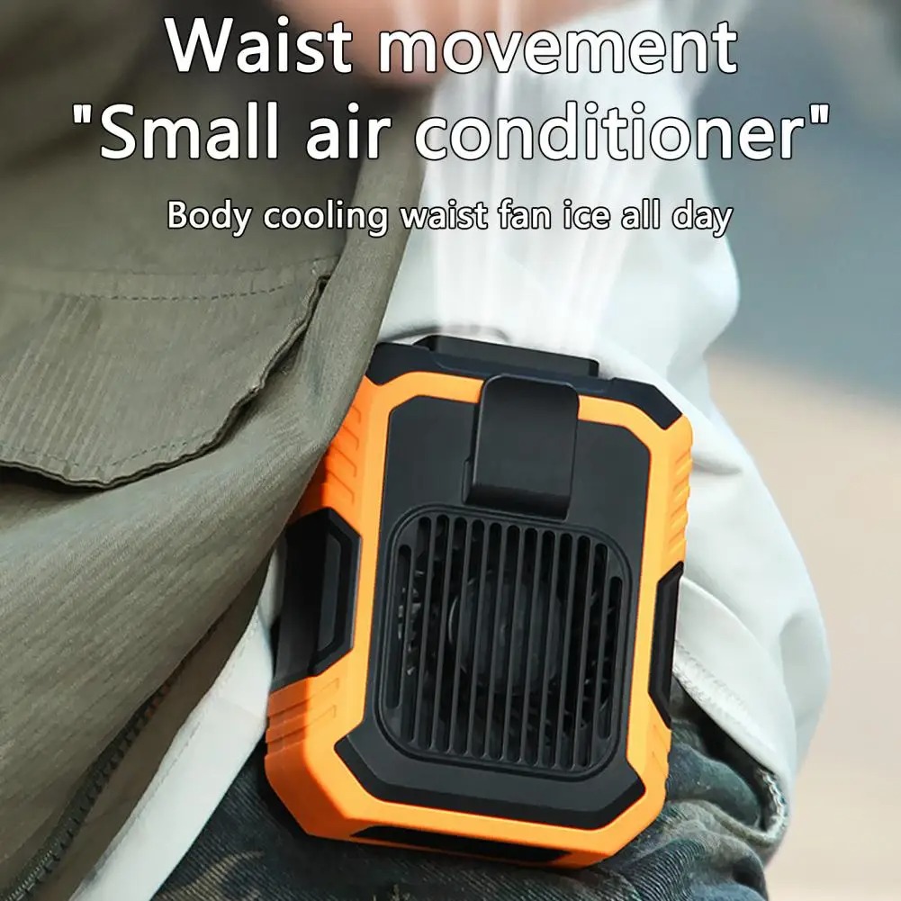 Portable Hanging Waist Fan Rechargeable Quiet Wearable Electric Fan 3 Speed