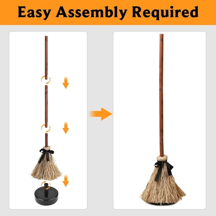✨Floating Witch Broom 🧹 Magical Halloween Hovering Decor