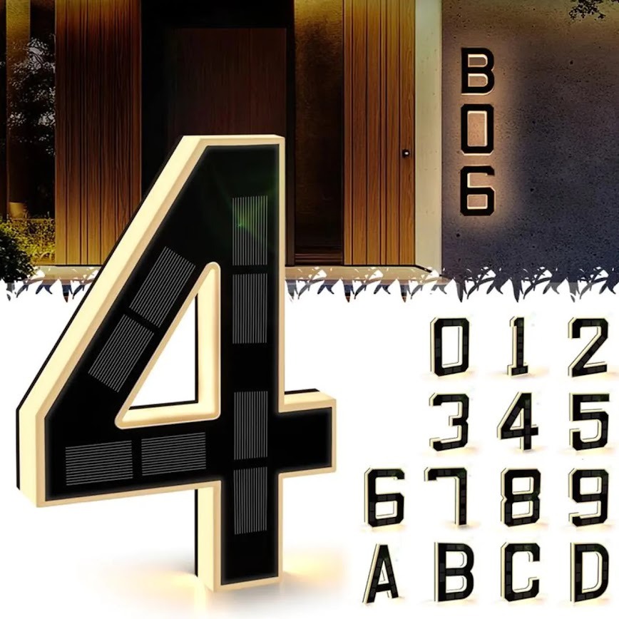 🎄 Christmas Sale 49% OFF! 🌞 Solar-Powered Waterproof LED House Numbers – Bright & Durable Outdoor Signs
