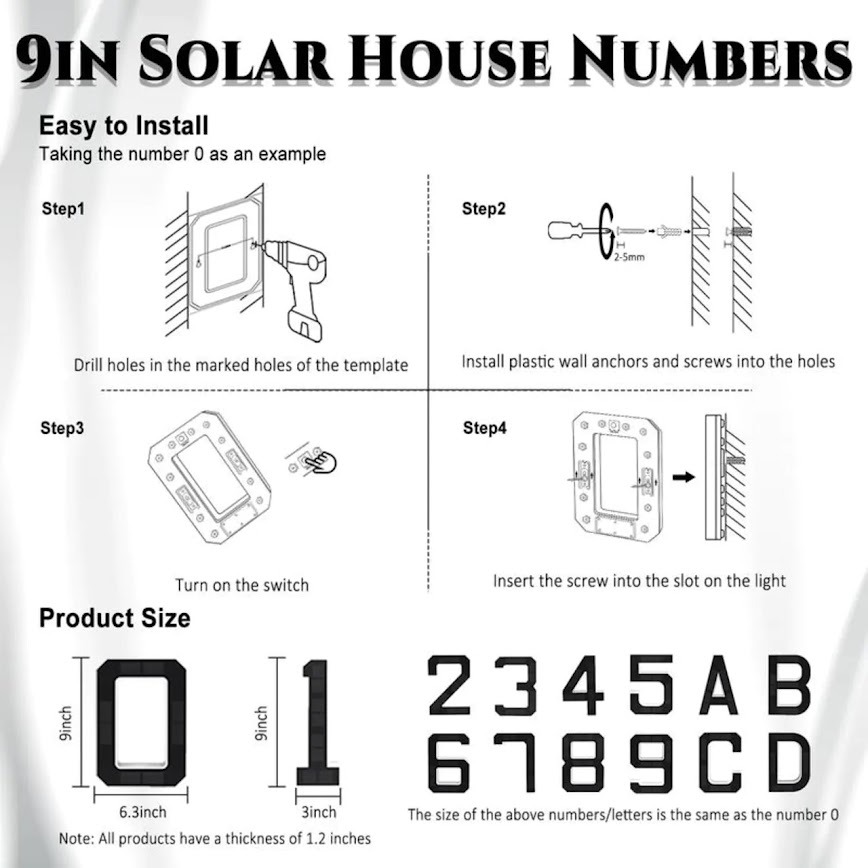 🎄 Christmas Sale 49% OFF! 🌞 Solar-Powered Waterproof LED House Numbers – Bright & Durable Outdoor Signs