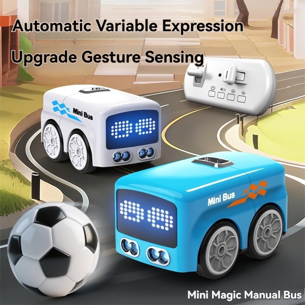 MagicMiniBus RC Mini Bus – Gesture Sensing Follow-Me Cartoon Toy Car