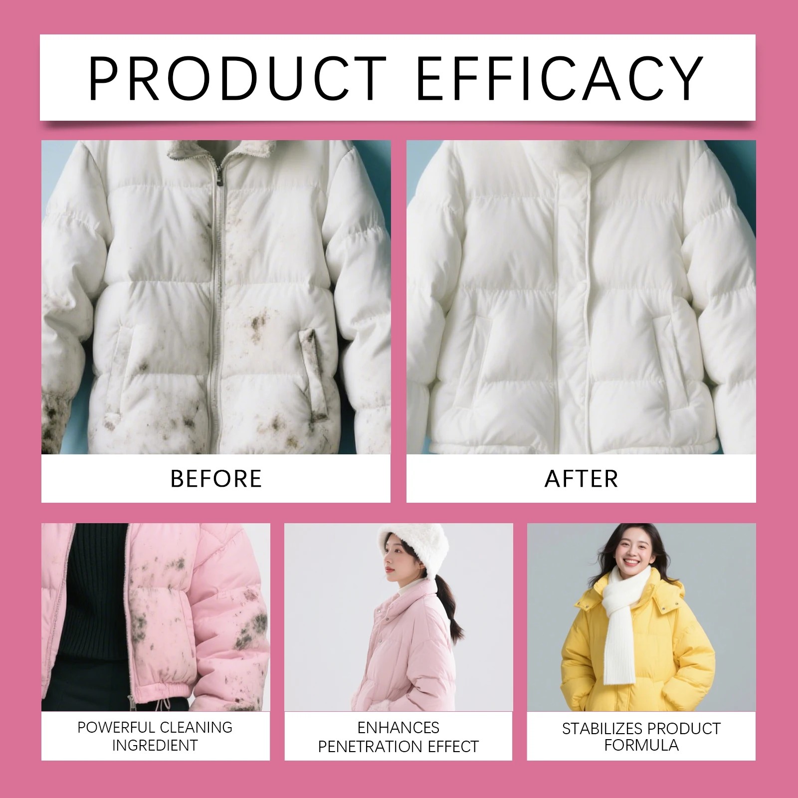 Down Jacket Dry Cleaning Agent Efficiently Cleans Stains Odors Fresh Fragrance Mild & Non Irritating Clothing Dry Cleaning Agent