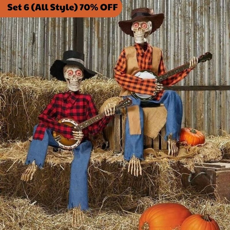 🔥Halloween Pre Sale 49% OFF - 💀Funny Animated Dueling Banjo Skeletons
