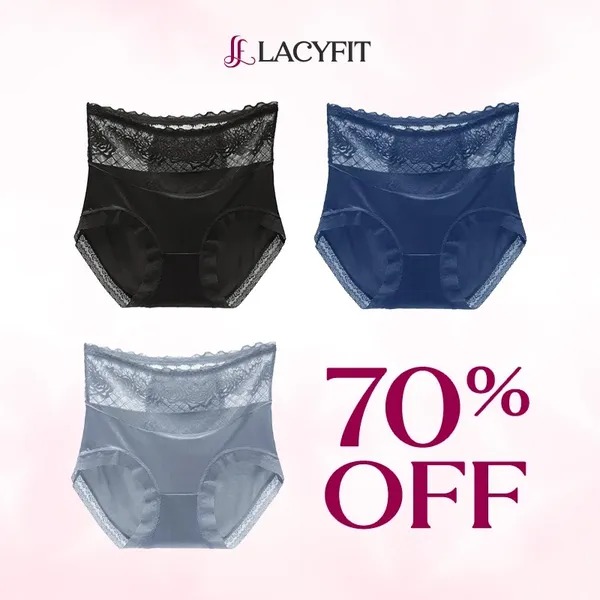LacyFit - LAST DAY SALE 70% OFF - Silky Comfort High Waist Hiplift Panties