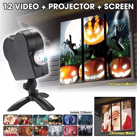 🔥Hot Sale 60% OFF💀 2025 New Upgrade Halloween/Christmas Holographic Projection