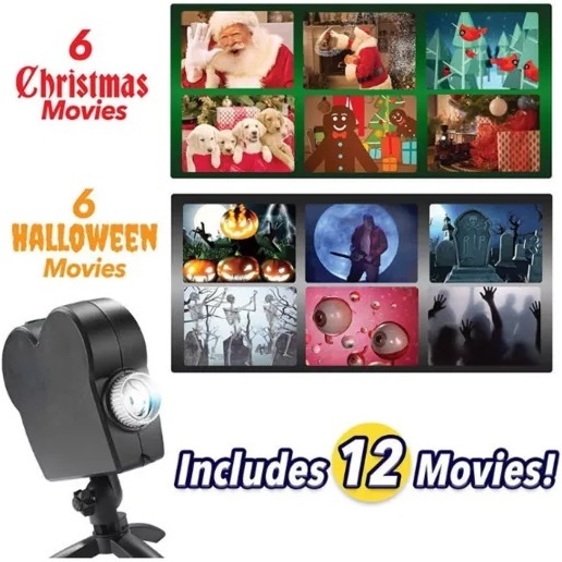 🔥Hot Sale 60% OFF💀 2025 New Upgrade Halloween/Christmas Holographic Projection