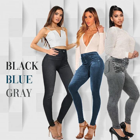 🔥 LAST DAY 49% OFF 🔥 Perfect Stretch Skinny Fit Pull-On Push-Up Plus-Size Denim Jeans Leggings