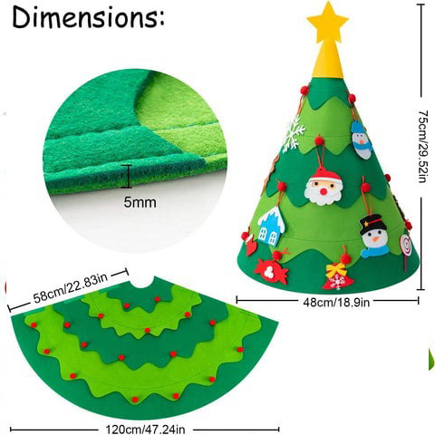 🔥Early Christmas Sale 50%OFF🎄 - Montessori 3D DIY Felt Christmas Tree🎄