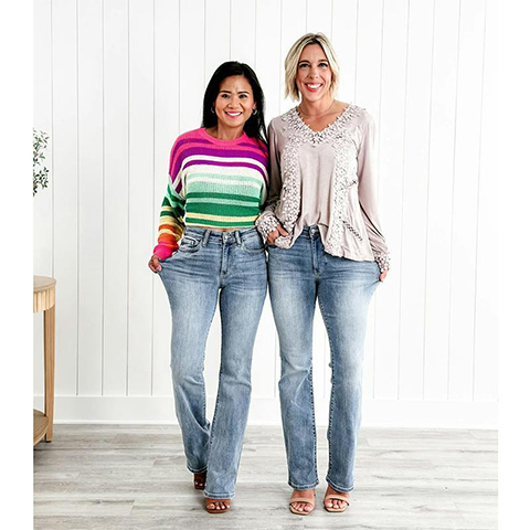 💖 Last day 65% OFF 💖 High Rise Non Distressed Vintage Frayed Hem Bootcut Jeans