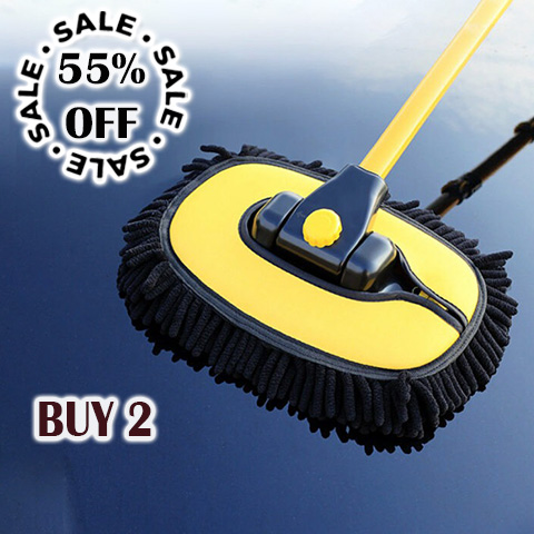Car Cleaning Brush Car Wash Brush Telescoping Long Handle Cleaning Mop Chenille Broom Auto Accessories