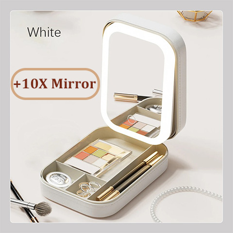 LED Three-Color Adjustable Makeup Mirror (🎁With 5x/10x/15x magnifying mirror)