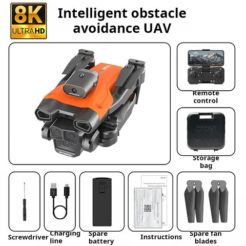 Lanus Triple Camera 8K Drone 2024 - Suitable for beginners - SALE OFF 55%